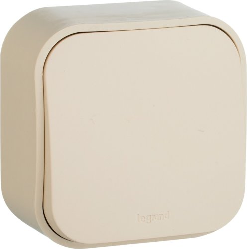 Выключатель кнопочный накладной Legrand Quteo 1-кл. слоновая кость фото Выключатель кнопочный накладной Legrand Quteo 1-кл. слоновая кость картинка